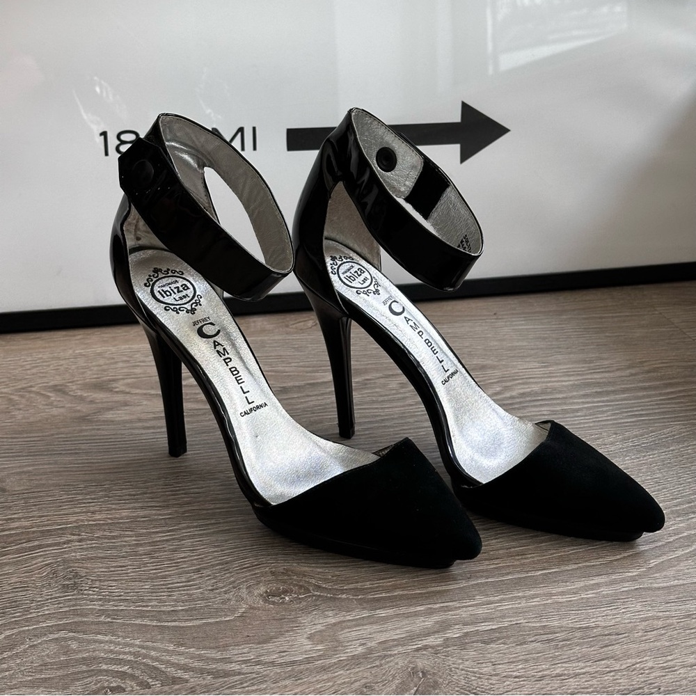 JEFFREY CAMPBELL SOLITAIRE HEEL IN BLACK